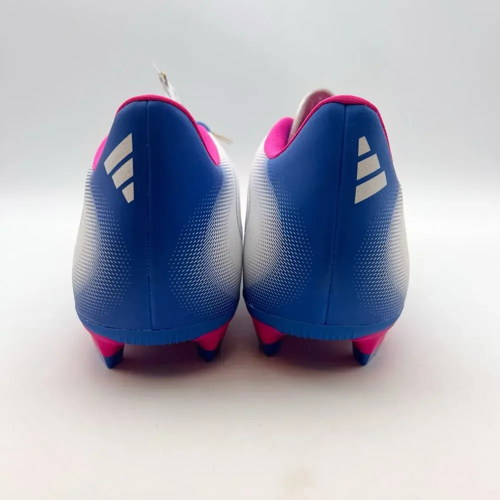 Adidas Goletto IX FG/MG Soccer Cleats Womens 10.5 Men 9.5 White Blue Pink NIB